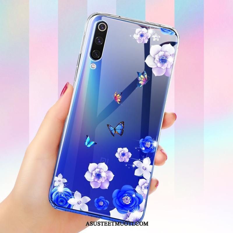 Xiaomi Mi 9 Se Kuori Kuoret Kaltevuus Pehmeä Neste Sininen Kotelo Pieni