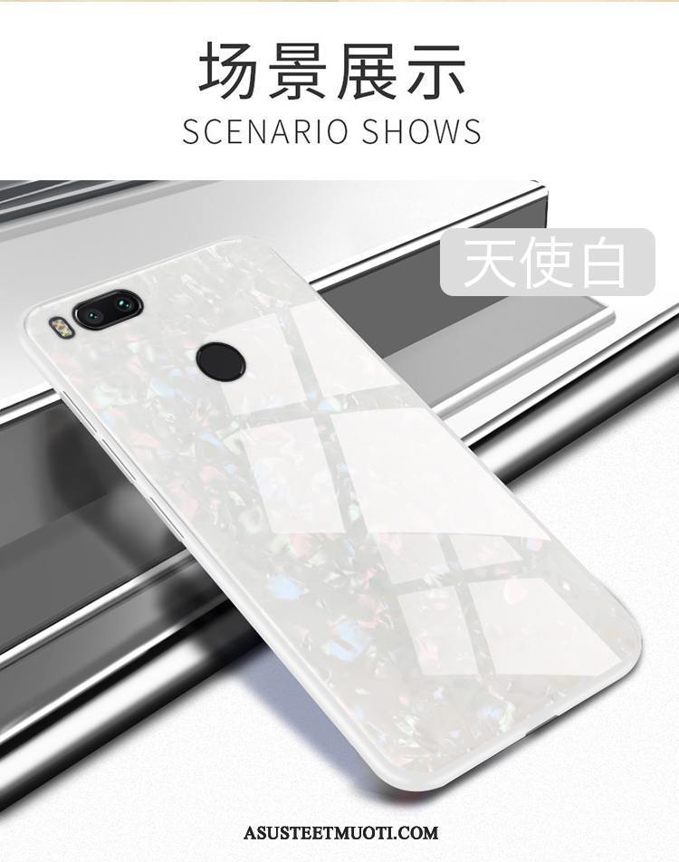 Xiaomi Mi A1 Kuoret Lasi Valkoinen Trendi Suojaus Murtumaton