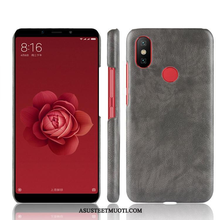 Xiaomi Mi A2 Kuoret Trendi Murtumaton Kukkakuvio Punainen Kotelo