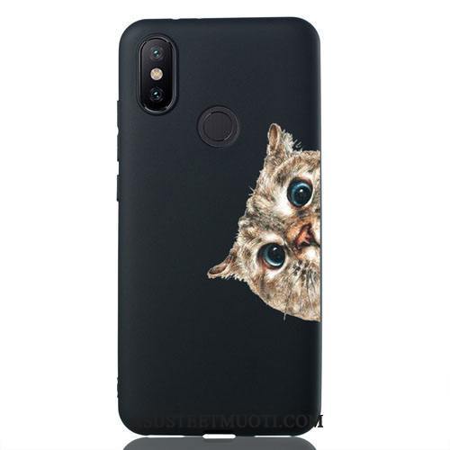 Xiaomi Mi A2 Kuori Kuoret Ripustettavat Koristeet Pesty Suede Pehmeä Neste Puhelimen Musta