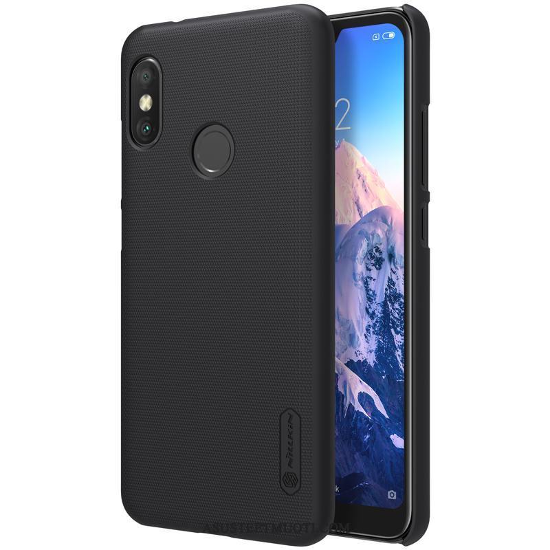 Xiaomi Mi A2 Lite Kuoret Kotelo Punainen Liukumaton Pesty Suede Puhelimen