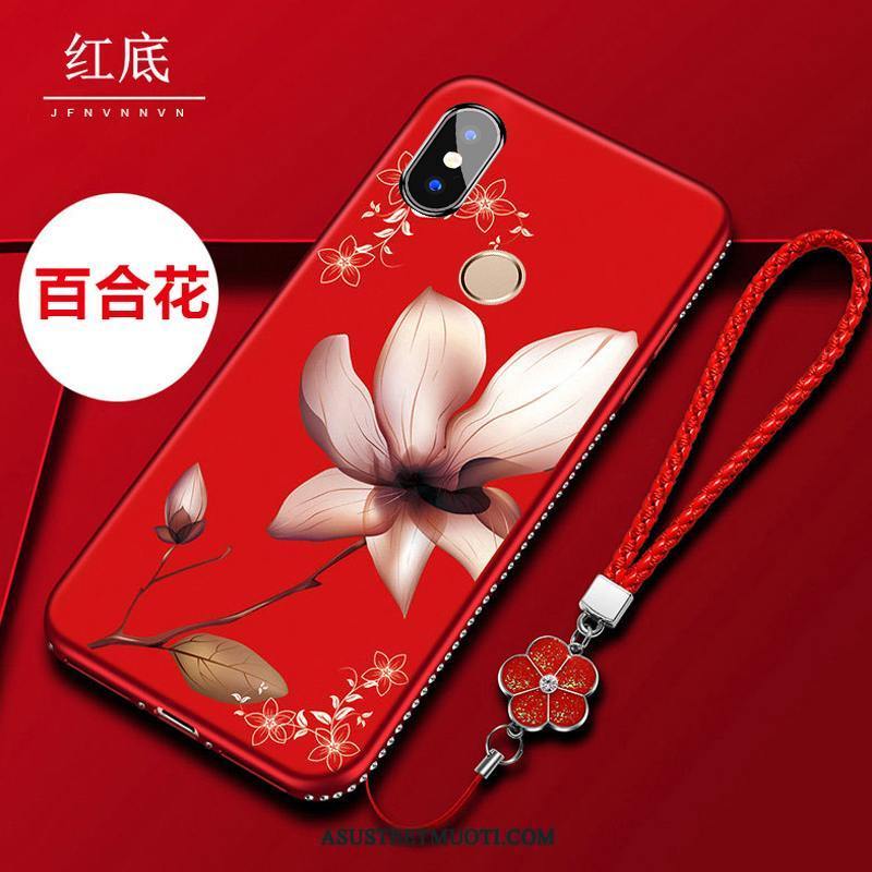 Xiaomi Mi A2 Lite Kuoret Kotelo Rhinestone Inlay Kuori Pehmeä Neste Lilja