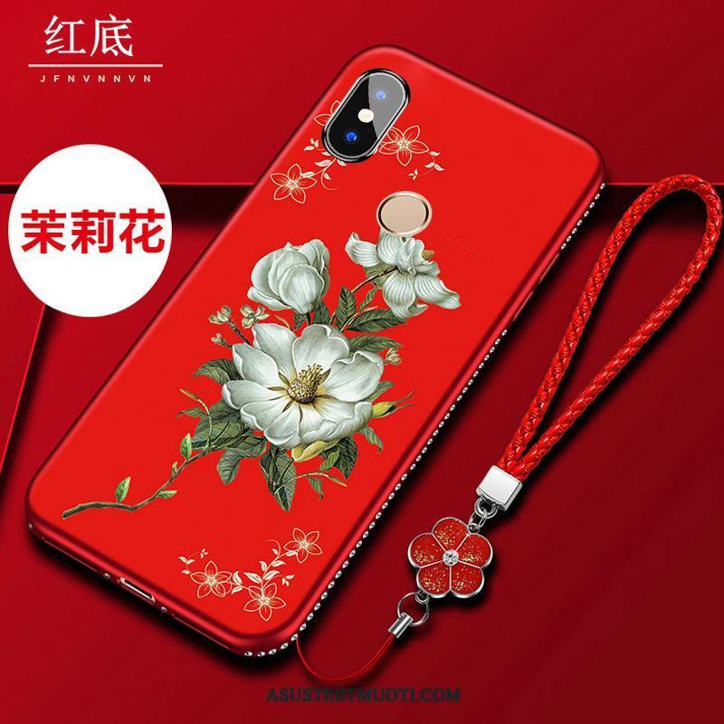 Xiaomi Mi A2 Lite Kuoret Kotelo Rhinestone Inlay Kuori Pehmeä Neste Lilja