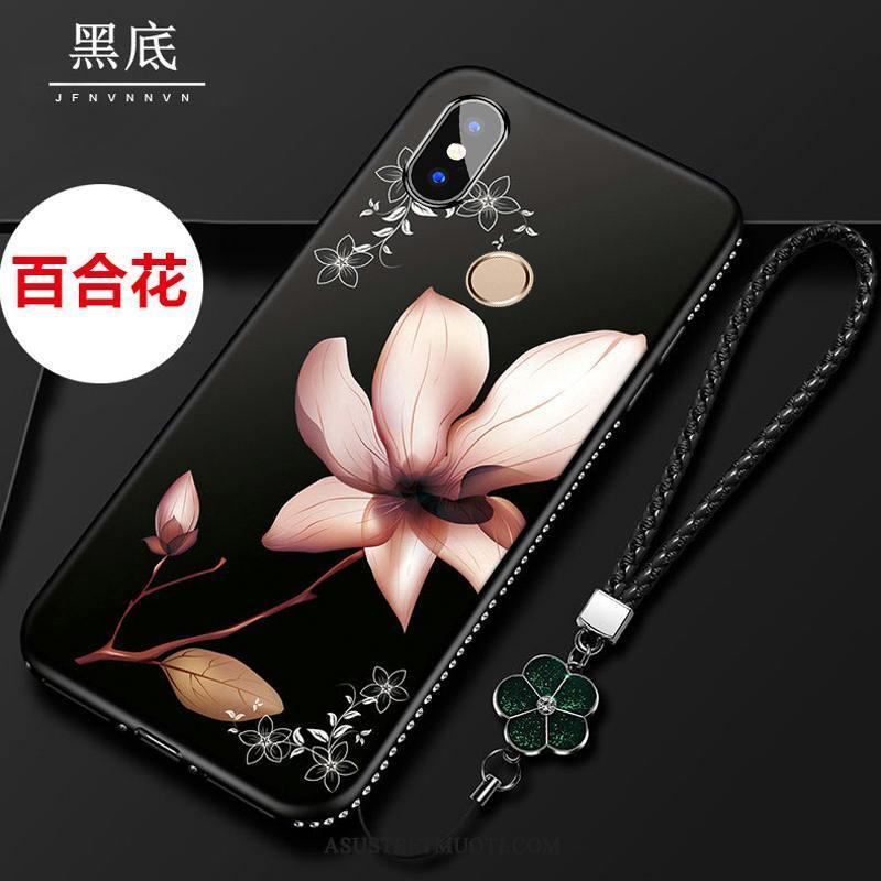 Xiaomi Mi A2 Lite Kuoret Kotelo Rhinestone Inlay Kuori Pehmeä Neste Lilja