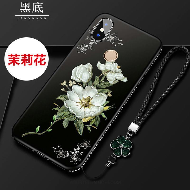 Xiaomi Mi A2 Lite Kuoret Kotelo Rhinestone Inlay Kuori Pehmeä Neste Lilja