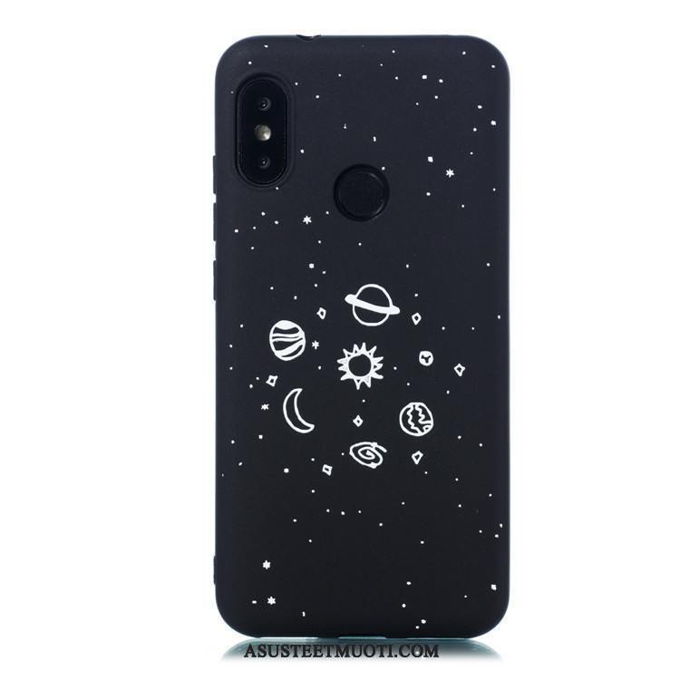 Xiaomi Mi A2 Lite Kuoret Musta Puhelimen Ohut Pehmeä Neste Sarjakuva