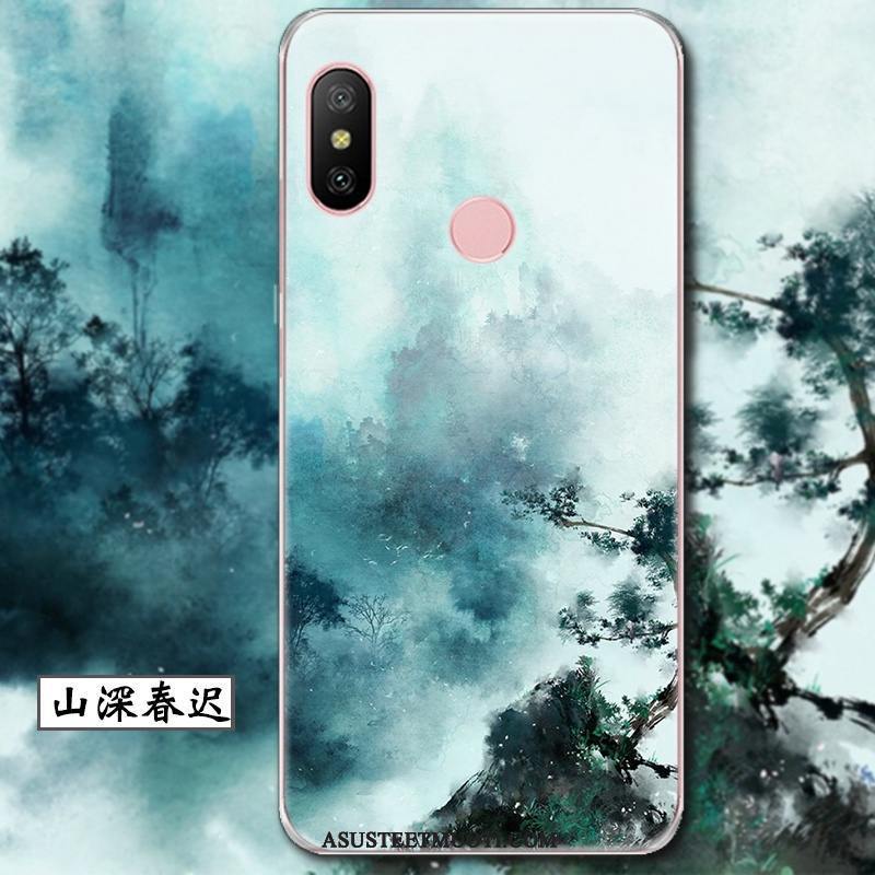 Xiaomi Mi A2 Lite Kuoret Yksinkertainen Kotelo Musta Vuosikerta Suojaus
