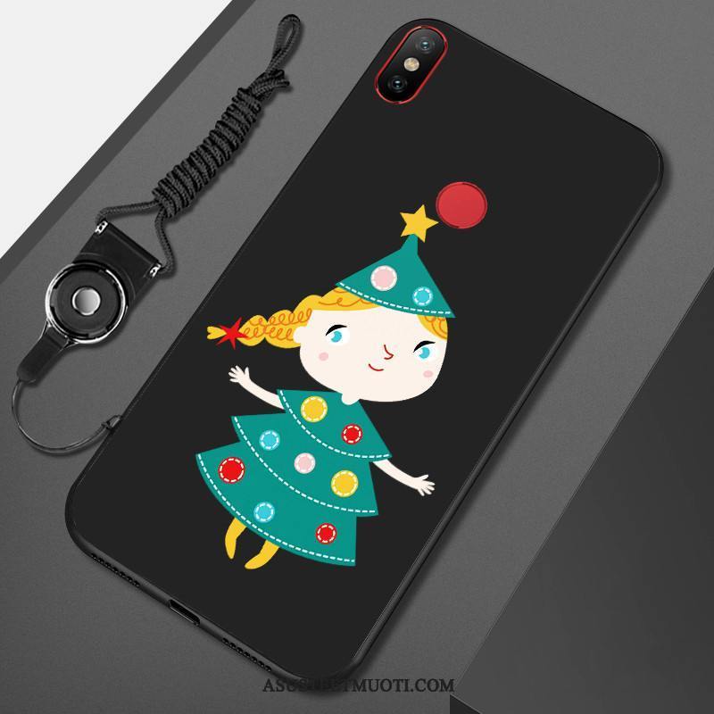 Xiaomi Mi A2 Lite Kuori Kuoret Murtumaton Ripustettavat Koristeet Musta Pehmeä Neste