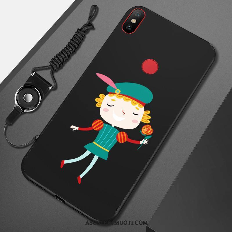 Xiaomi Mi A2 Lite Kuori Kuoret Murtumaton Ripustettavat Koristeet Musta Pehmeä Neste