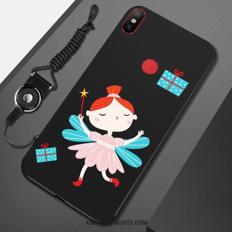 Xiaomi Mi A2 Lite Kuori Kuoret Murtumaton Ripustettavat Koristeet Musta Pehmeä Neste