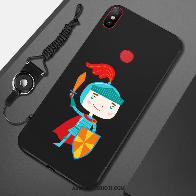 Xiaomi Mi A2 Lite Kuori Kuoret Murtumaton Ripustettavat Koristeet Musta Pehmeä Neste