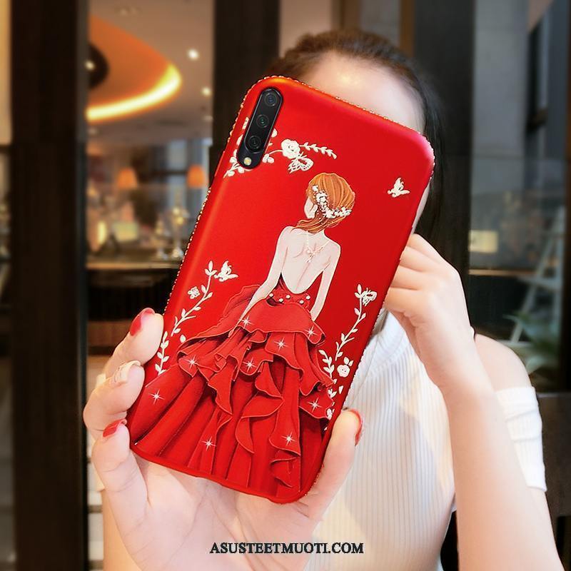 Xiaomi Mi A3 Kuori Kuoret Puhelimen Punainen Pehmeä Neste Rengas Suojaus