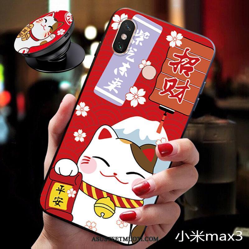 Xiaomi Mi Max 3 Kuoret Silikoni Trendi Ihana Punainen Sarjakuva