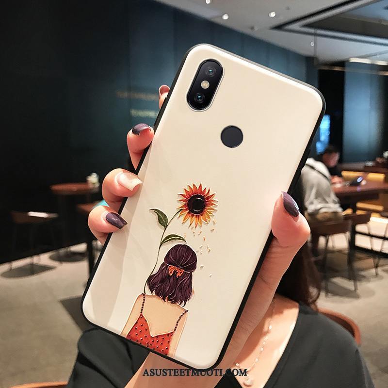 Xiaomi Mi Mix 3 Kuoret Kohokuviointi Yksinkertainen Kustannukset Pesty Suede Kotelo