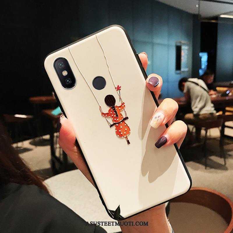 Xiaomi Mi Mix 3 Kuoret Kohokuviointi Yksinkertainen Kustannukset Pesty Suede Kotelo