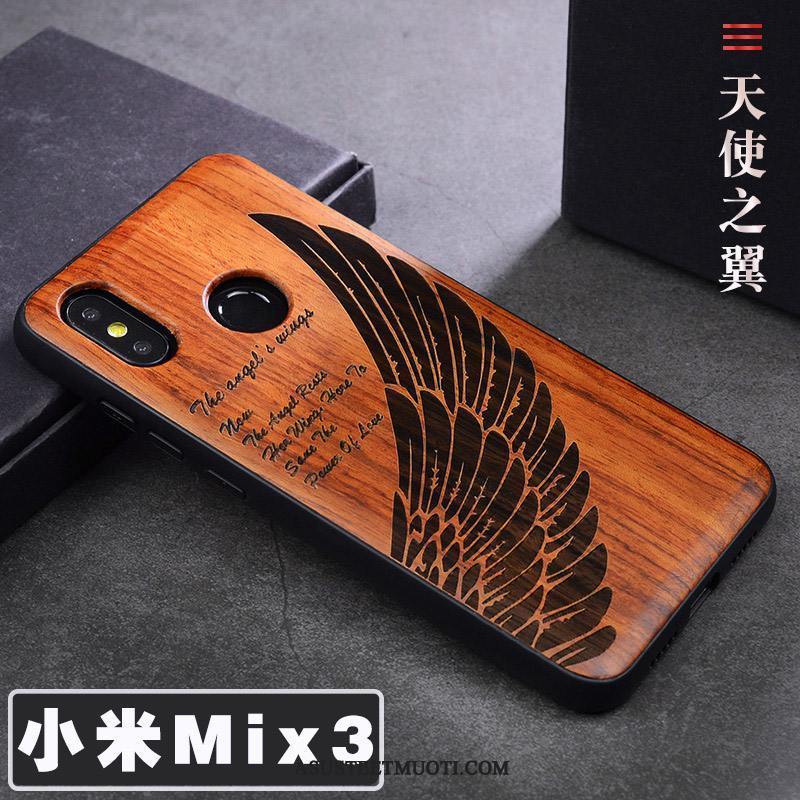 Xiaomi Mi Mix 3 Kuoret Kuori Massiivipuu Murtumaton Muokata Suojaus