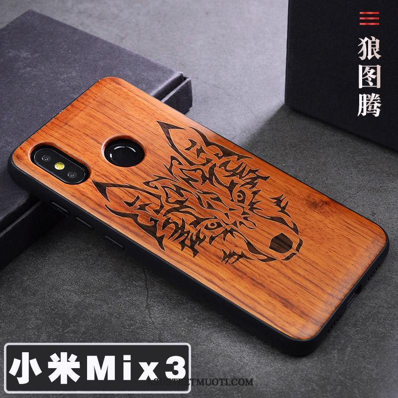 Xiaomi Mi Mix 3 Kuoret Kuori Massiivipuu Murtumaton Muokata Suojaus