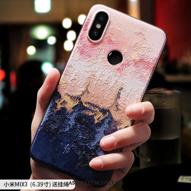 Xiaomi Mi Mix 3 Kuoret Persoonallisuus Tide-brändi Murtumaton Pesty Suede Suojaus