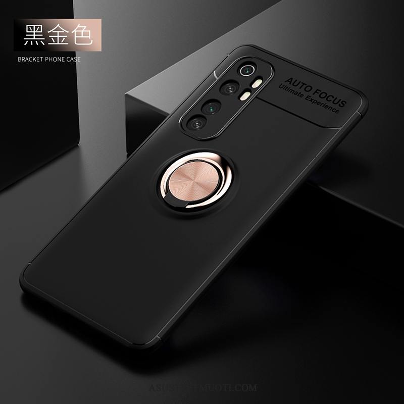 Xiaomi Mi Note 10 Lite Kuori Kuoret Musta Suojaus Nuoret Pesty Suede