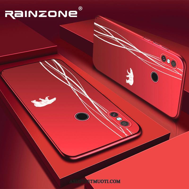 Xiaomi Redmi 5 Kuoret Luova Pesty Suede Punainen Pieni Ultra