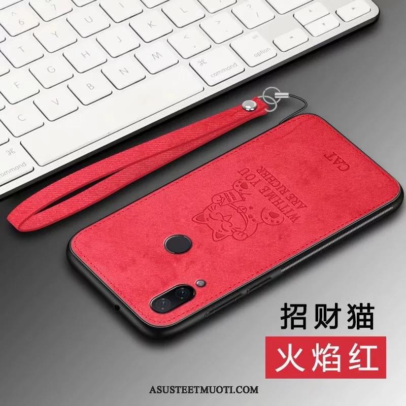 Xiaomi Redmi 7 Kuoret All Inclusive Puhelimen Pesty Suede Silikoni Kukkakuvio