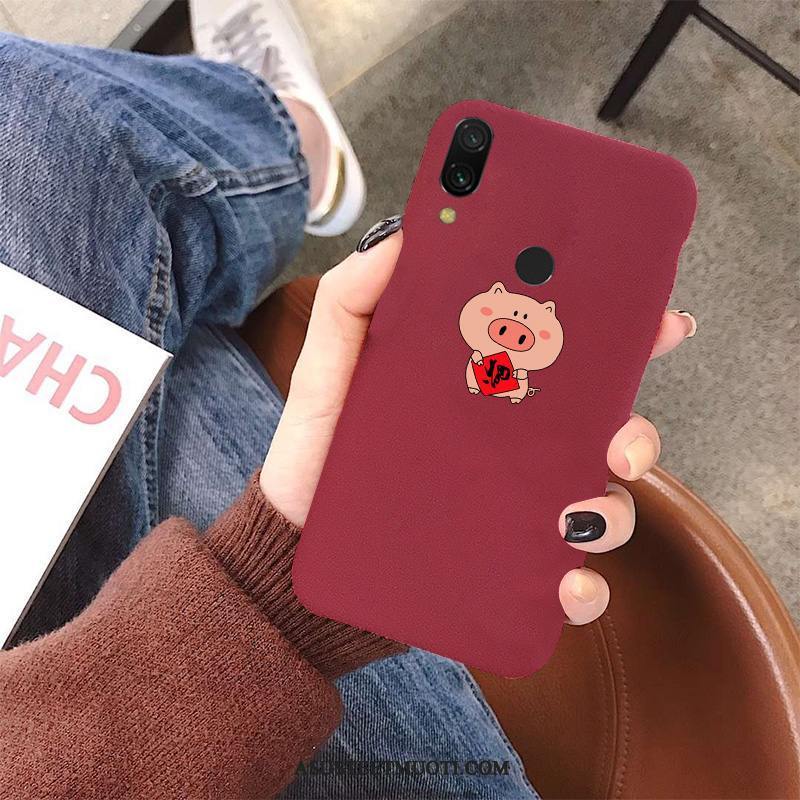 Xiaomi Redmi 7 Kuoret Sarjakuva Silikoni Ihana Musta Punainen