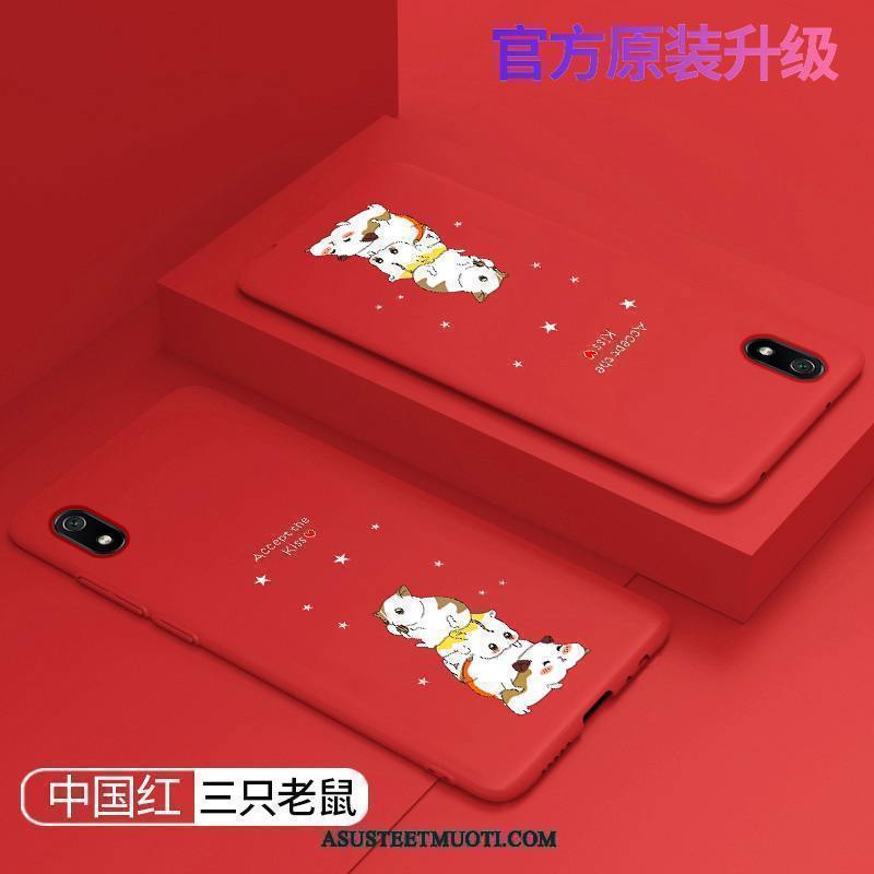 Xiaomi Redmi 7a Kuori Kuoret Suojaus Puhelimen Net Red Pesty Suede All Inclusive