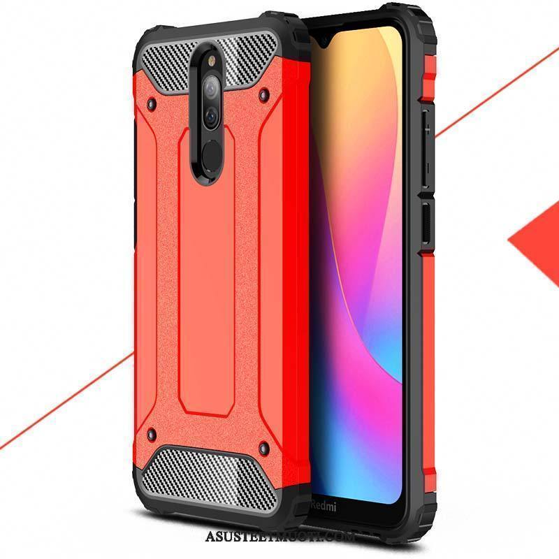 Xiaomi Redmi 8 Kuoret Kova Murtumaton Pieni Punainen Suojaus