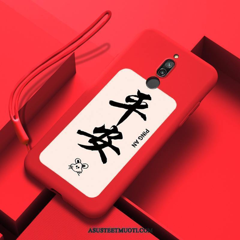 Xiaomi Redmi 8 Kuoret Pehmeä Neste Silikoni Persoonallisuus Pesty Suede Kuori