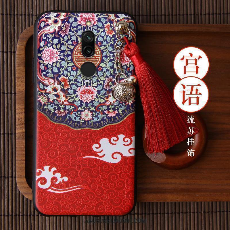 Xiaomi Redmi 8 Kuoret Puhelimen Punainen All Inclusive Pesty Suede Fringed