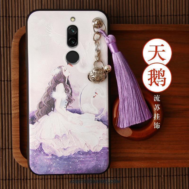 Xiaomi Redmi 8 Kuoret Puhelimen Punainen All Inclusive Pesty Suede Fringed