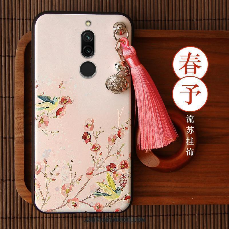 Xiaomi Redmi 8 Kuoret Puhelimen Punainen All Inclusive Pesty Suede Fringed