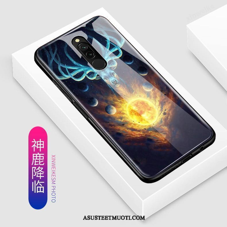 Xiaomi Redmi 8 Kuoret Silikoni Kotelo All Inclusive Murtumaton Lasi