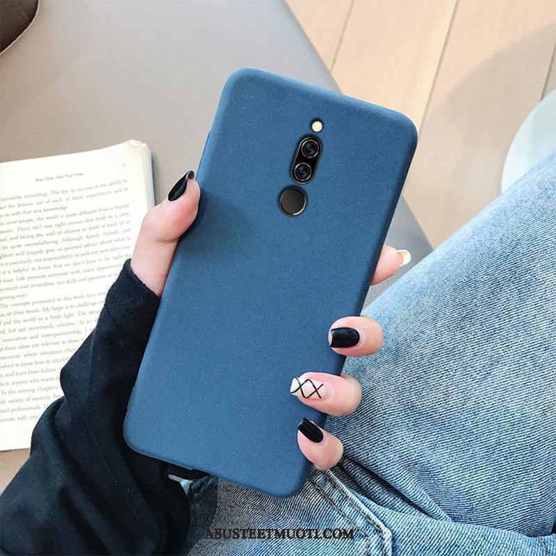 Xiaomi Redmi 8 Kuori Kuoret Harmaa Pieni Ohut Magneettinen Pesty Suede