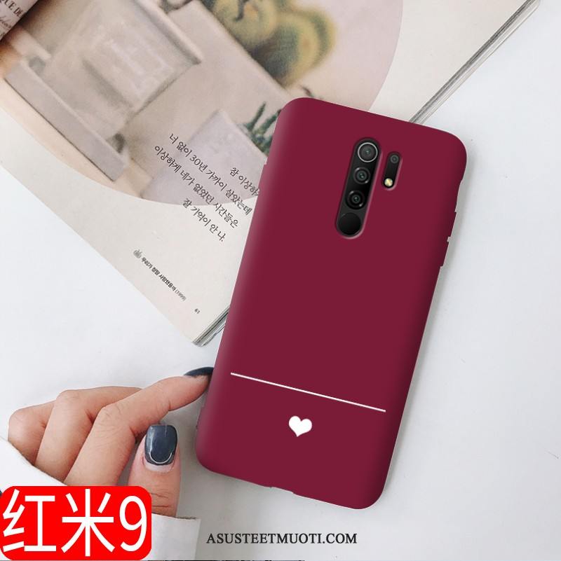 Xiaomi Redmi 9 Kuori Kuoret All Inclusive Ihana Silikoni Net Red Murtumaton