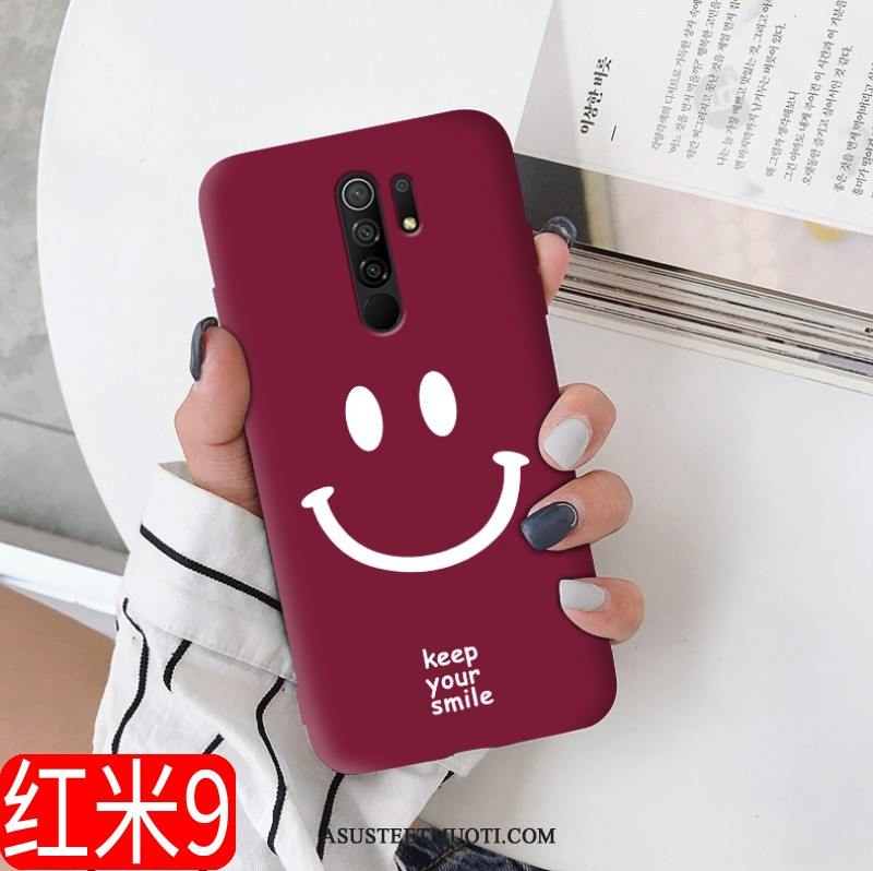 Xiaomi Redmi 9 Kuori Kuoret All Inclusive Ihana Silikoni Net Red Murtumaton