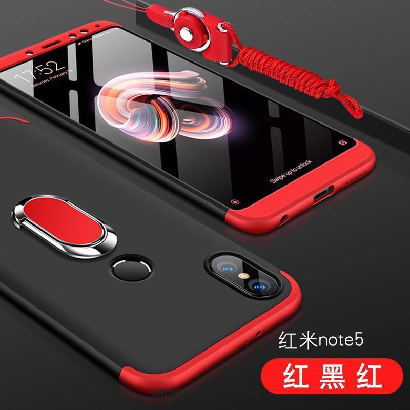 Xiaomi Redmi Note 5 Kuoret Punainen Pesty Suede Pieni Ohut Kova