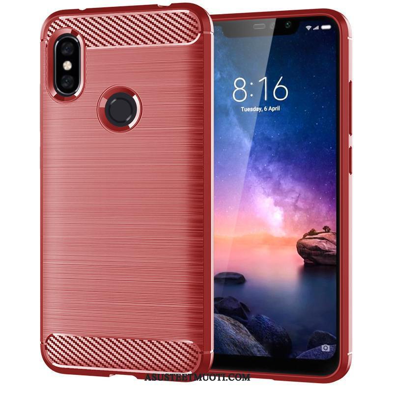 Xiaomi Redmi Note 6 Pro Kuoret Kotelo Suojaus Murtumaton Pehmeä Neste Punainen