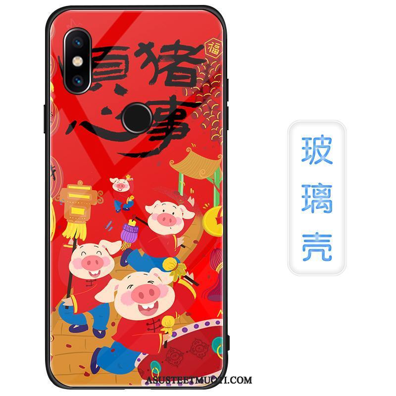 Xiaomi Redmi Note 6 Pro Kuoret Murtumaton Suojaus Lasi Keltainen Peili