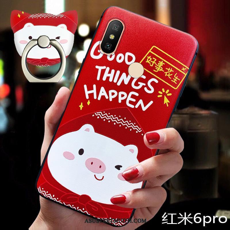 Xiaomi Redmi Note 6 Pro Kuoret Pehmeä Neste Kuori Puhelimen Kohokuviointi Sarjakuva