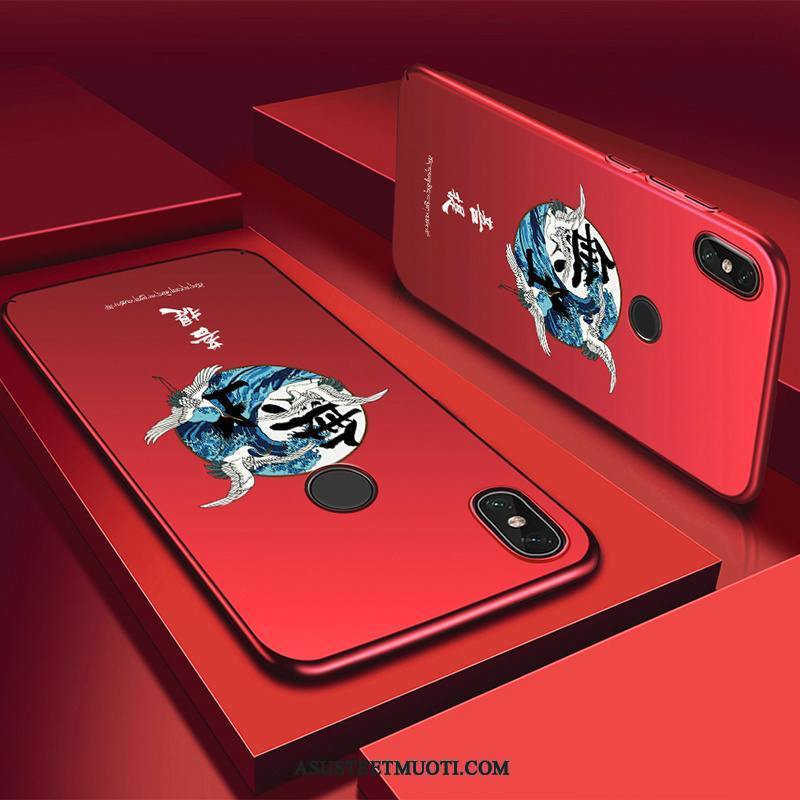 Xiaomi Redmi Note 6 Pro Kuoret Pesty Suede Ohut All Inclusive Suojaus Punainen