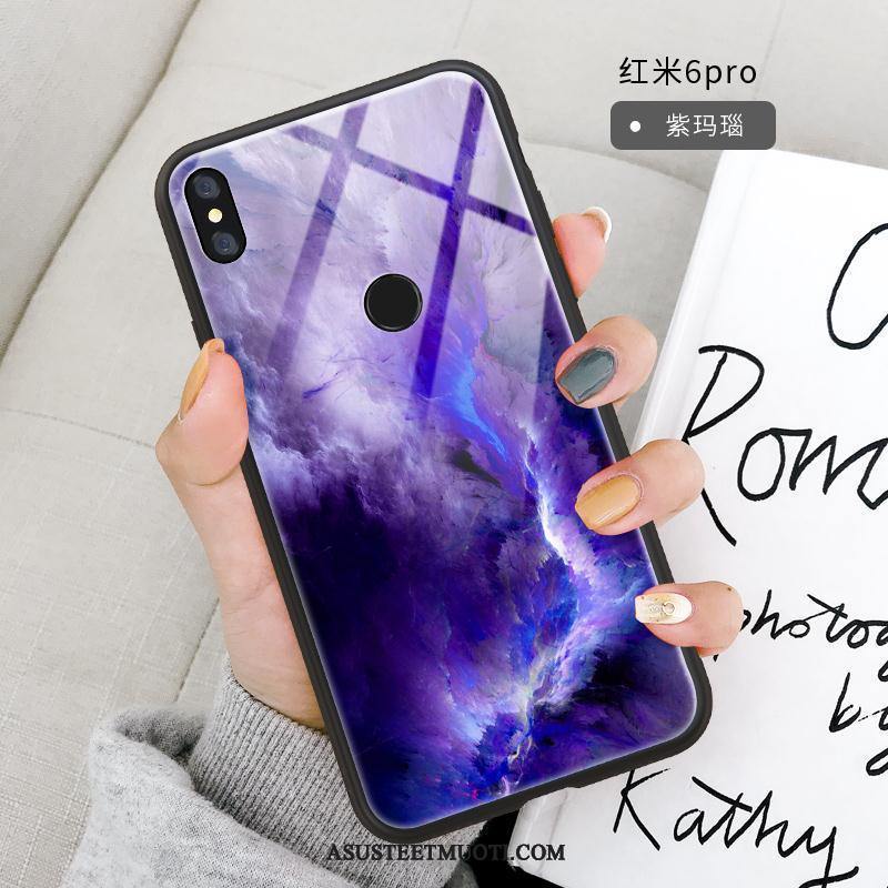 Xiaomi Redmi Note 6 Pro Kuoret Punainen Kuori Takakansi Pehmeä Neste Luova