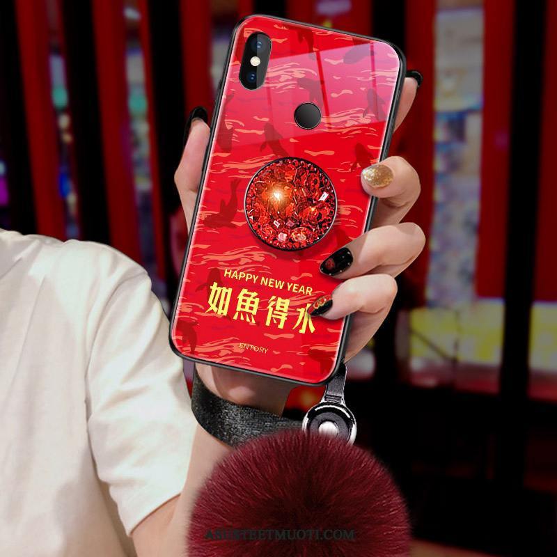 Xiaomi Redmi Note 6 Pro Kuoret Trendi Kotelo Uhkea Punainen Puhelimen