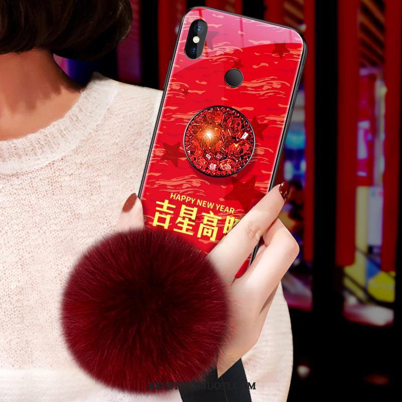 Xiaomi Redmi Note 6 Pro Kuoret Trendi Kotelo Uhkea Punainen Puhelimen