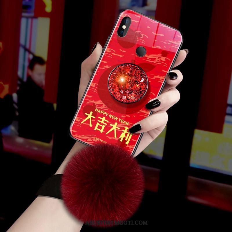 Xiaomi Redmi Note 6 Pro Kuoret Trendi Kotelo Uhkea Punainen Puhelimen