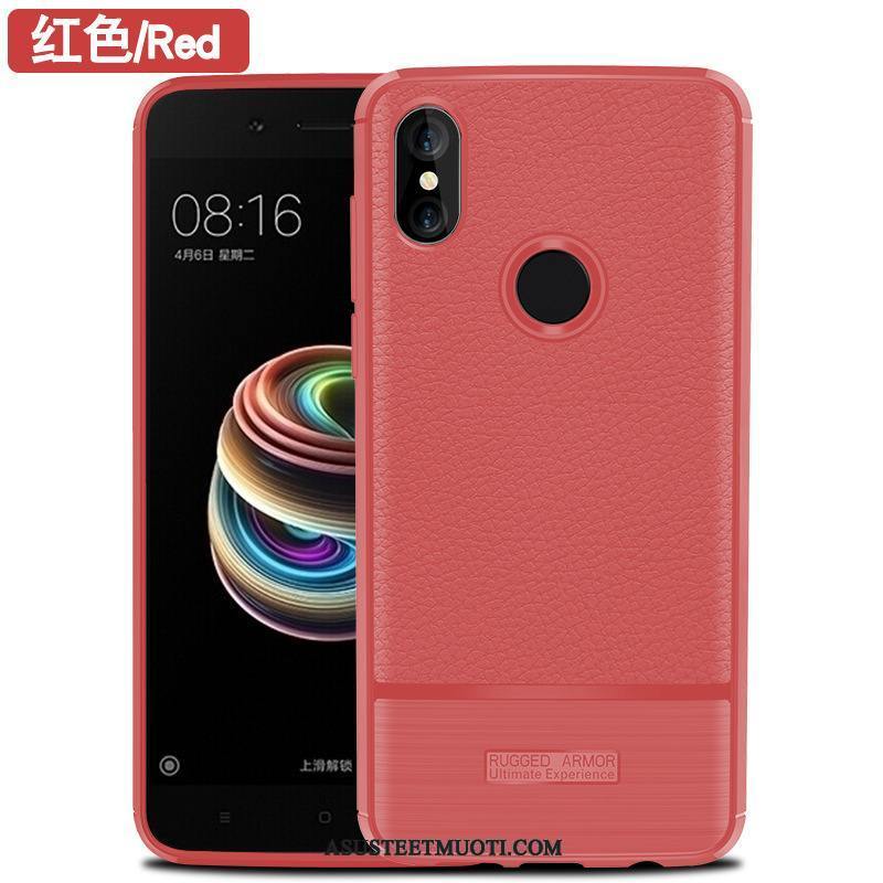 Xiaomi Redmi Note 6 Pro Kuori Kuoret Musta Net Red Pehmeä Neste Puhelimen Tide-brändi