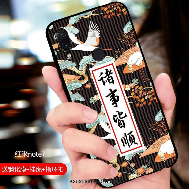 Xiaomi Redmi Note 7 Kuoret Muokata All Inclusive Uusi Murtumaton Musta