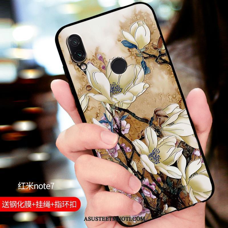 Xiaomi Redmi Note 7 Kuoret Muokata All Inclusive Uusi Murtumaton Musta