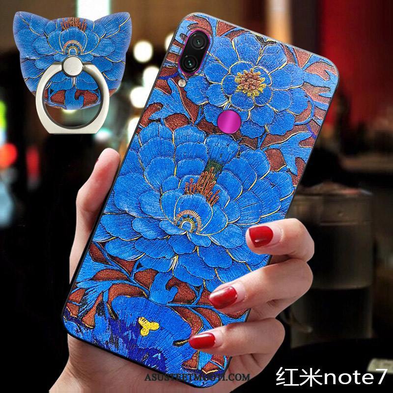 Xiaomi Redmi Note 7 Kuoret Ohut All Inclusive Trendi Net Red Sininen