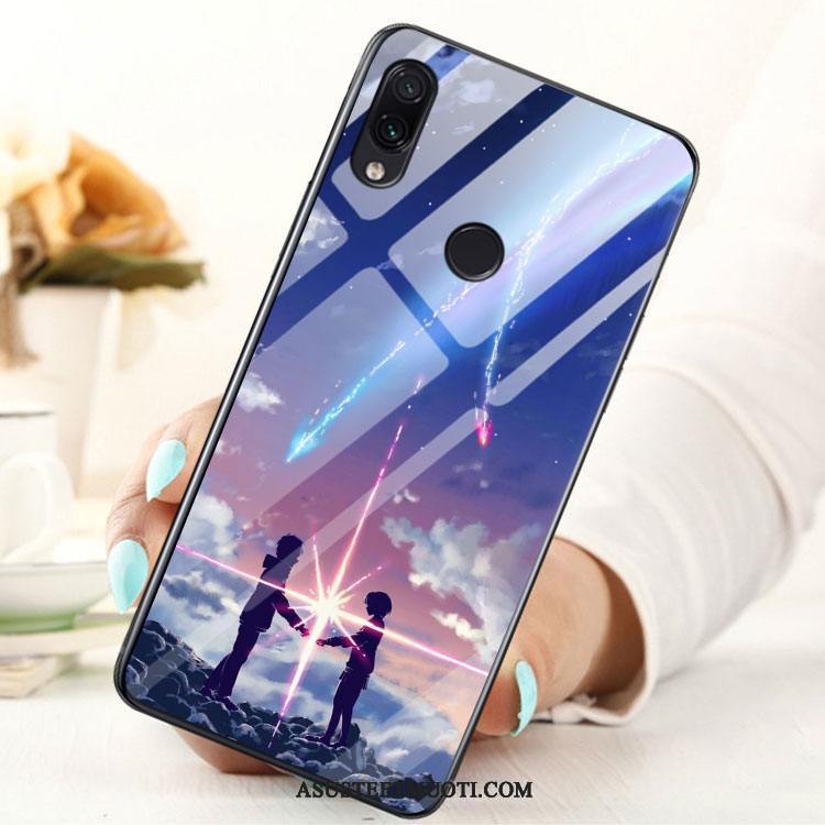 Xiaomi Redmi Note 7 Kuoret Puhelimen Pieni Lasi Punainen Sininen